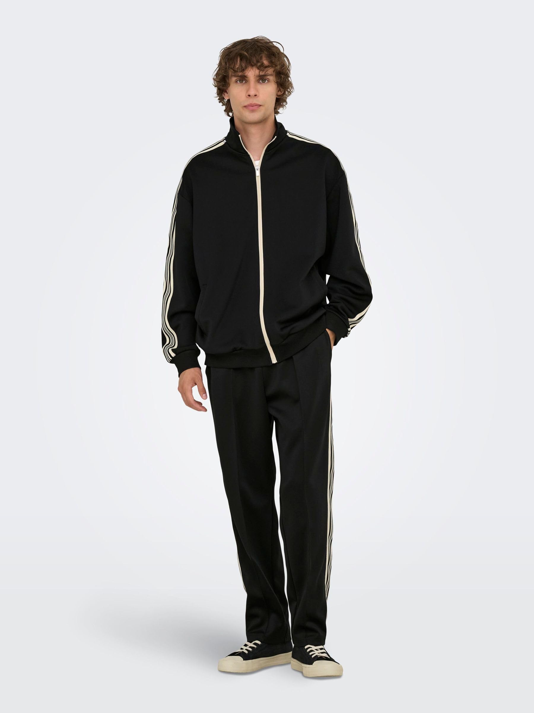 Only & Sons Onsriber Cardigan Felpa Uomo XL Zip Collo Alto