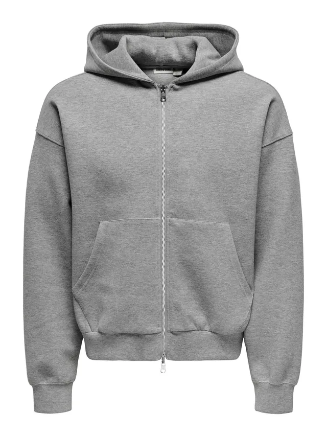 Only & Sons Onsgoyle Boxy Felpa Cappuccio Zip Uomo