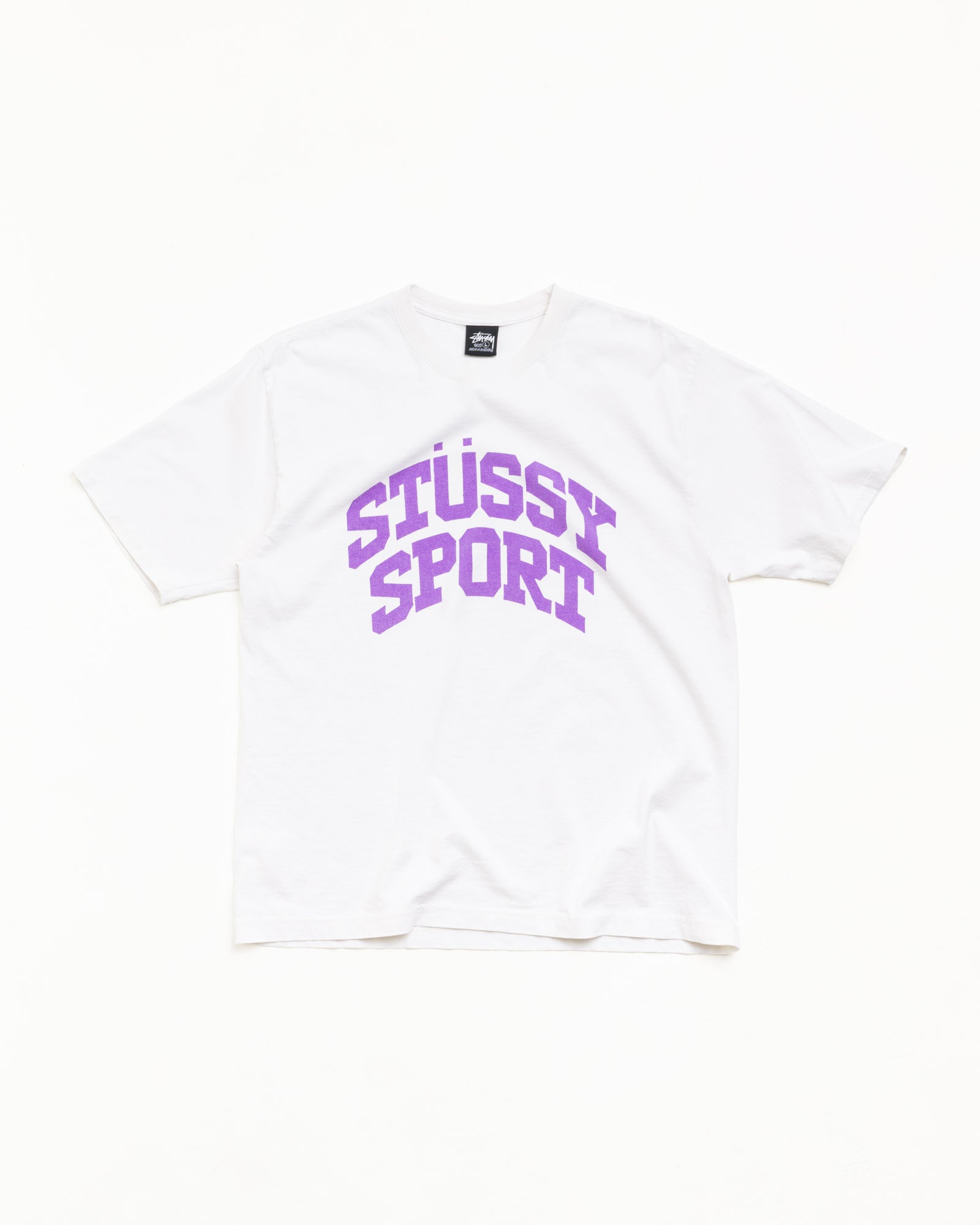 Stussy Block Sport Tee t-shirt cotone white stampa logo