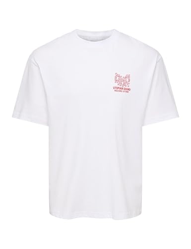 Only & Sons Onsfred World Wide RLX SS Tee T-shirt Bianca S