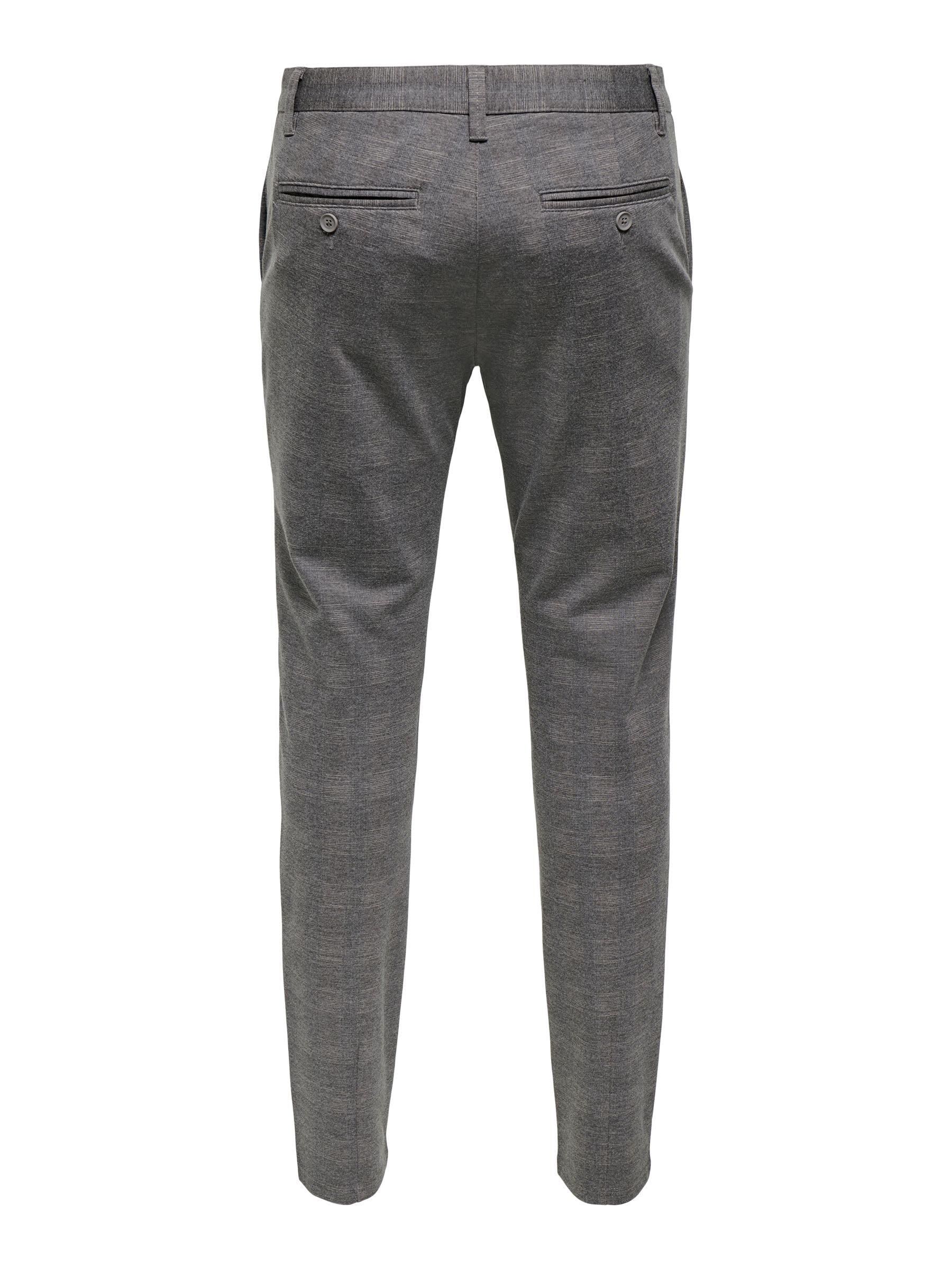 Only & Sons Onsmark Pantaloni uomo 32W/32L nero slim check