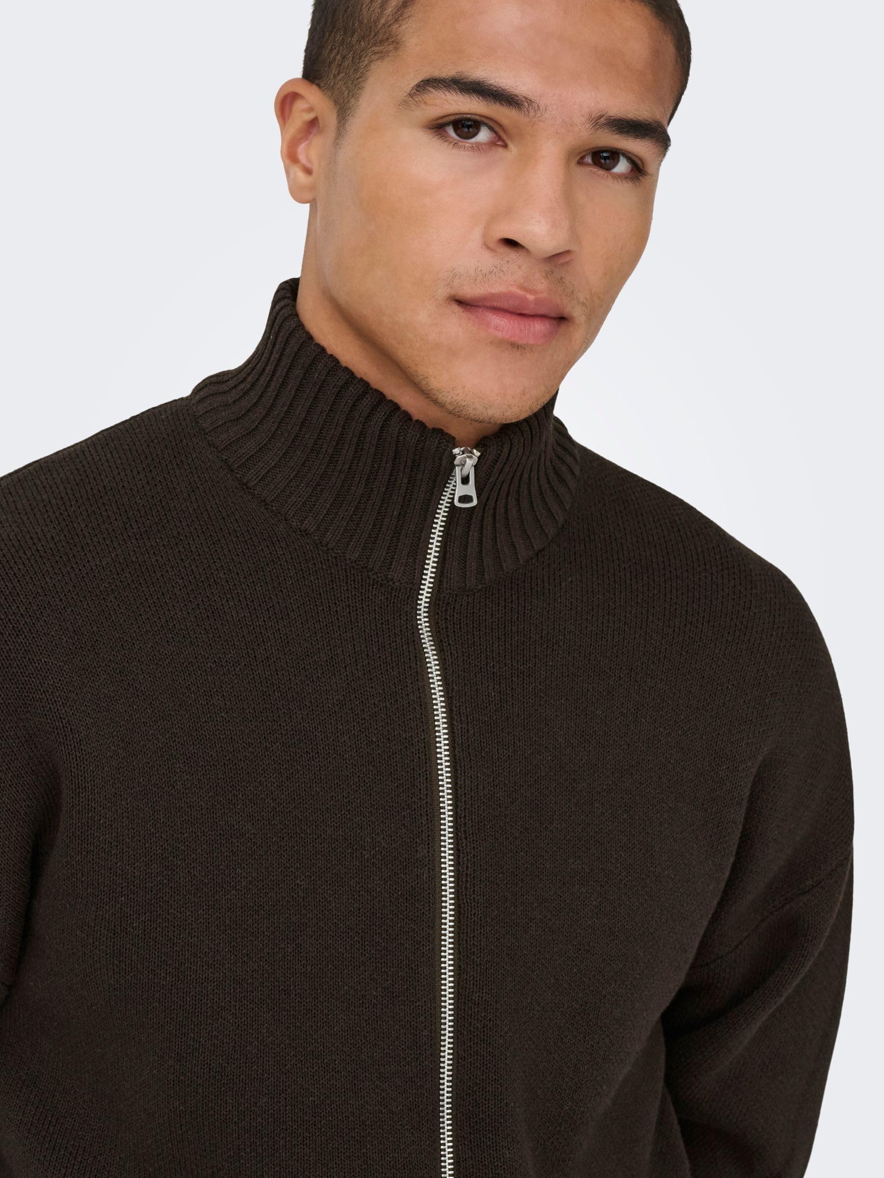 Only & Sons Onsblake DS cardigan uomo XS chicco di caffè