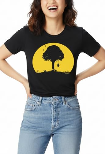 MAKAYA Stampa Divertente t-shirt donna cotone taglia L