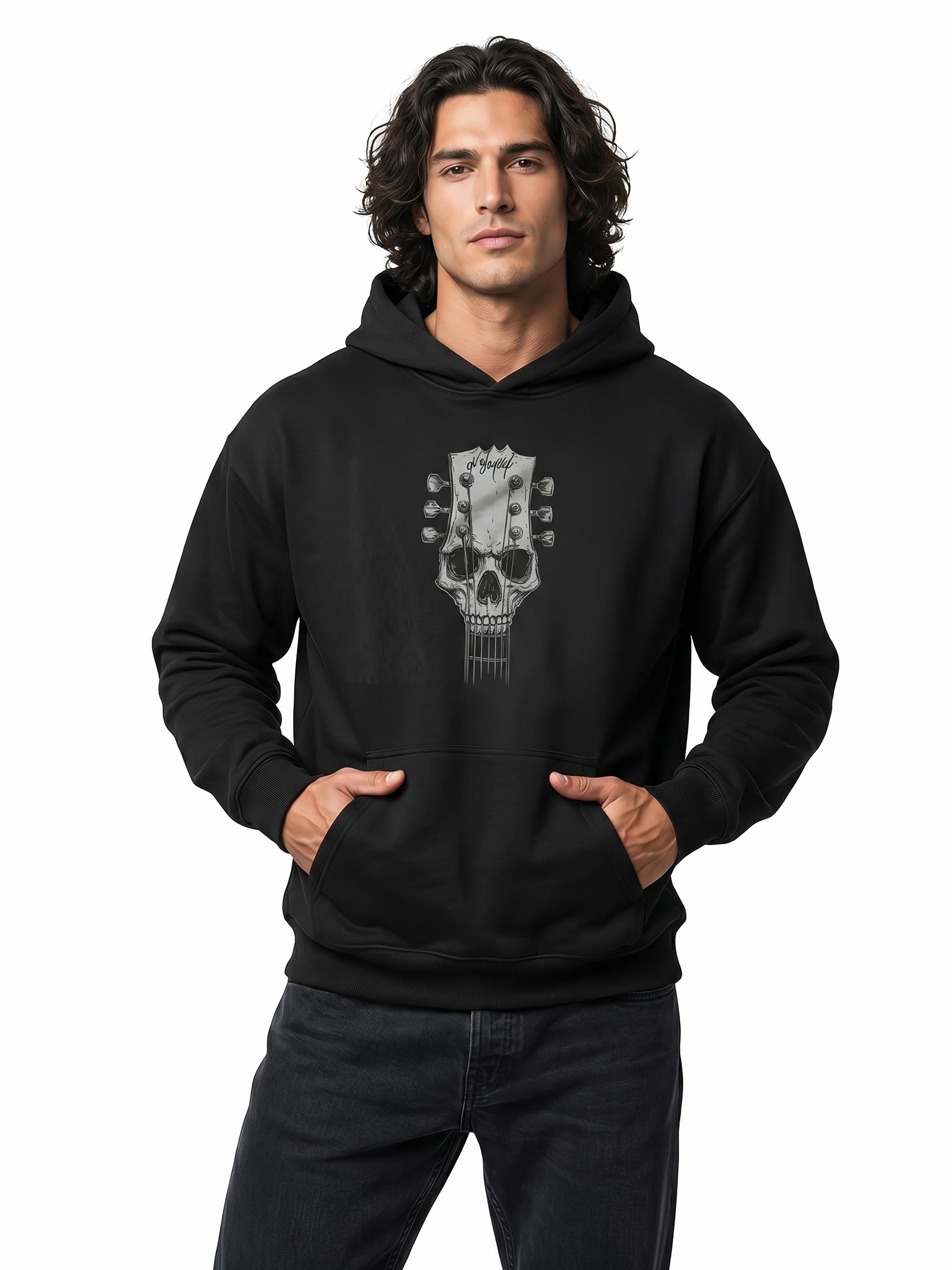 MAKAYA Hard Rock felpa con cappuccio uomo XL teschio