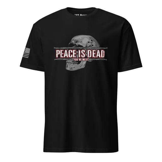 7.62 Design Peace Is Dead Maglietta Uomo Nera Cotone