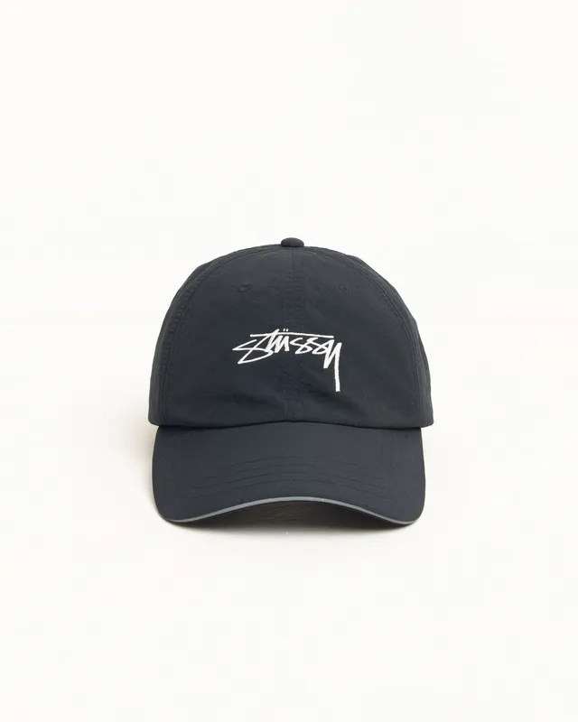 Stussy Smooth Stock Nylon Sport Cap berretto nero taglia unica