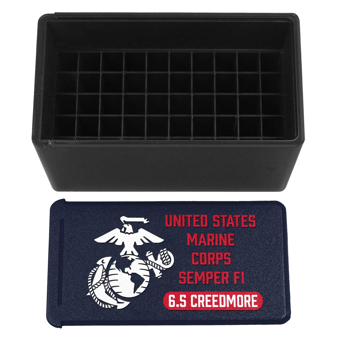 7.62 Design USMC Box Munizioni 9mm 50 Colpi PLA+ Semper Fi