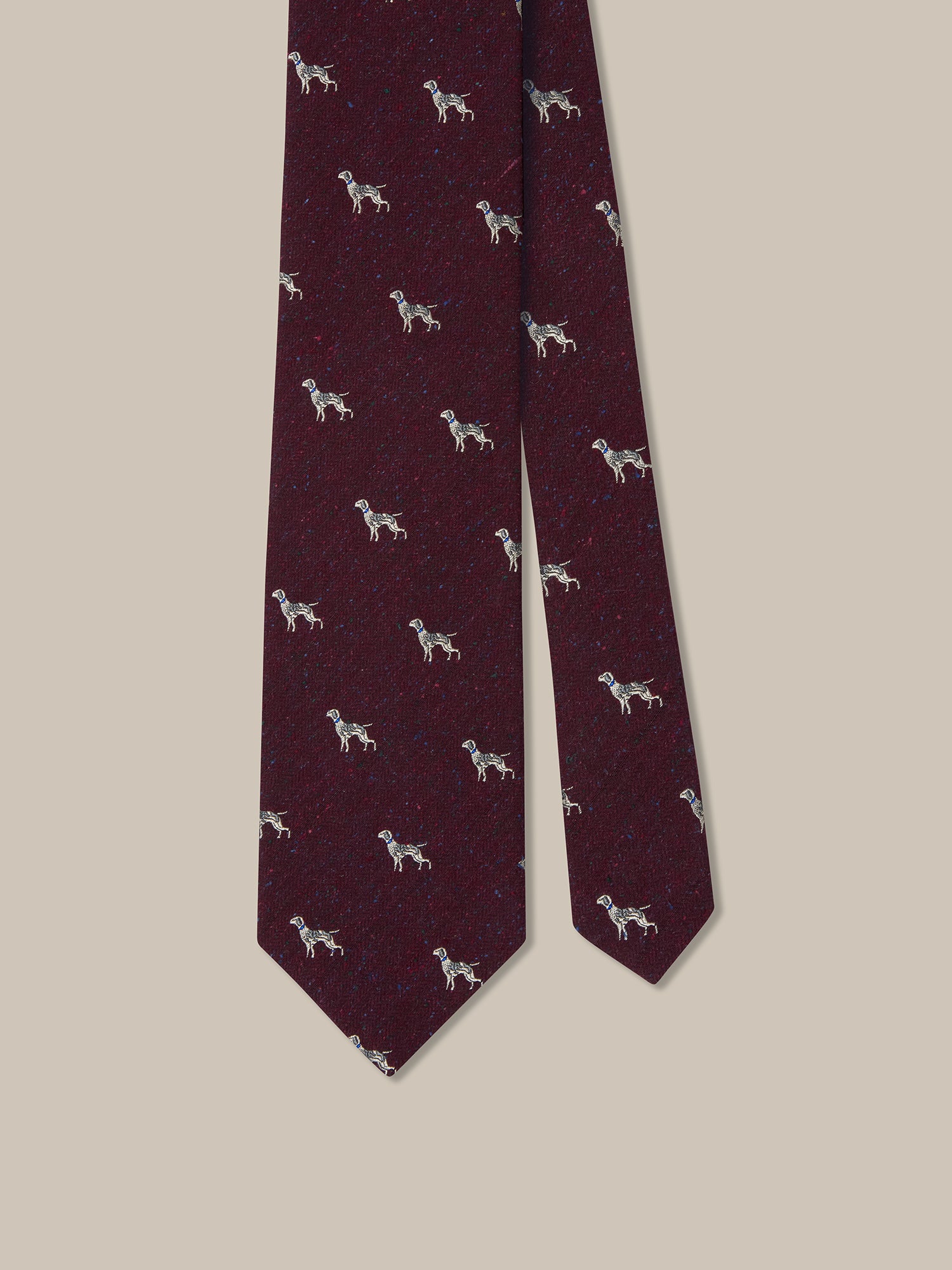 Robert Talbott Pointer cravatta seta bordeaux bourette