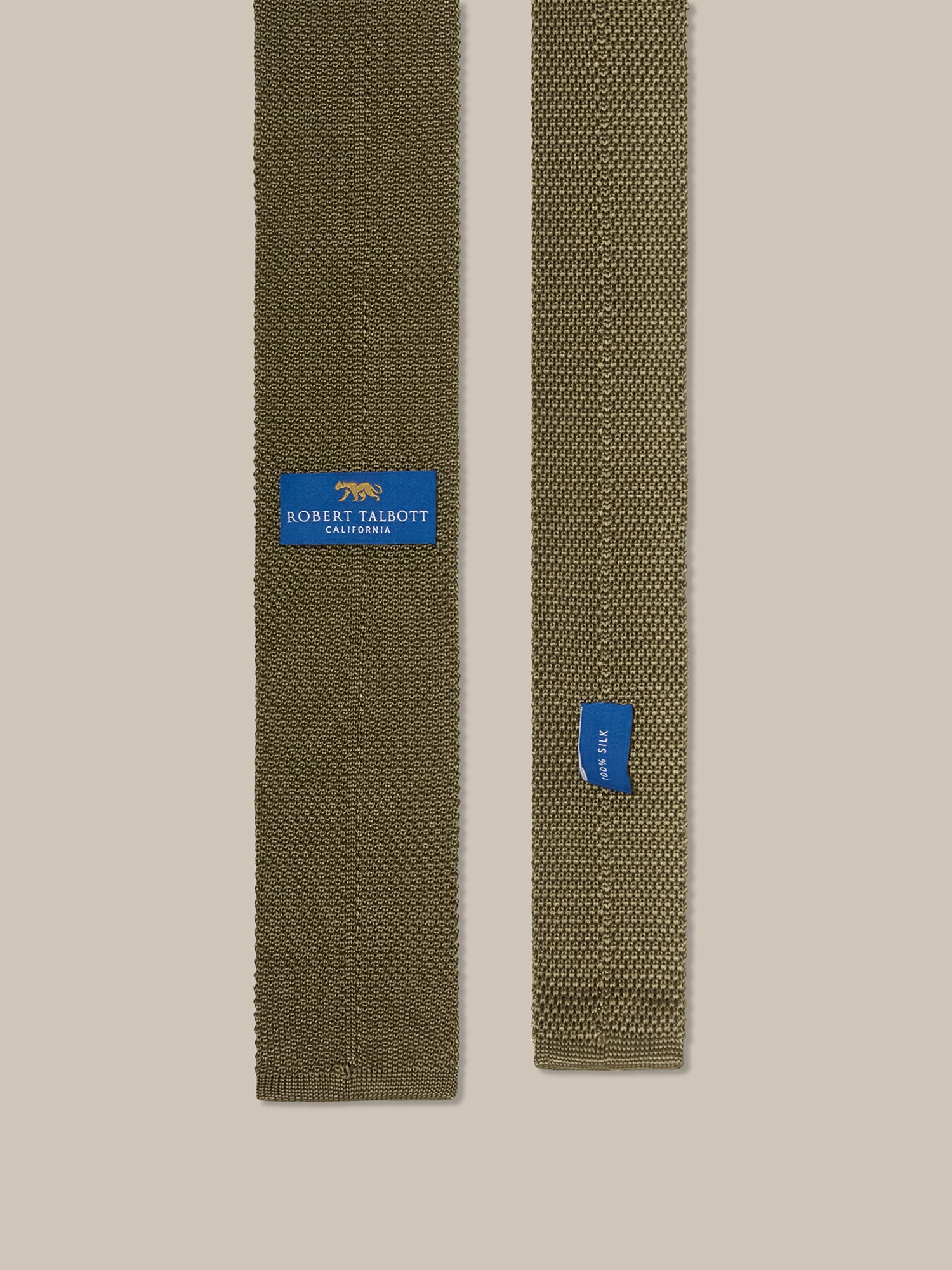 Robert Talbott Redford Cravatta Knit Seta Salvia