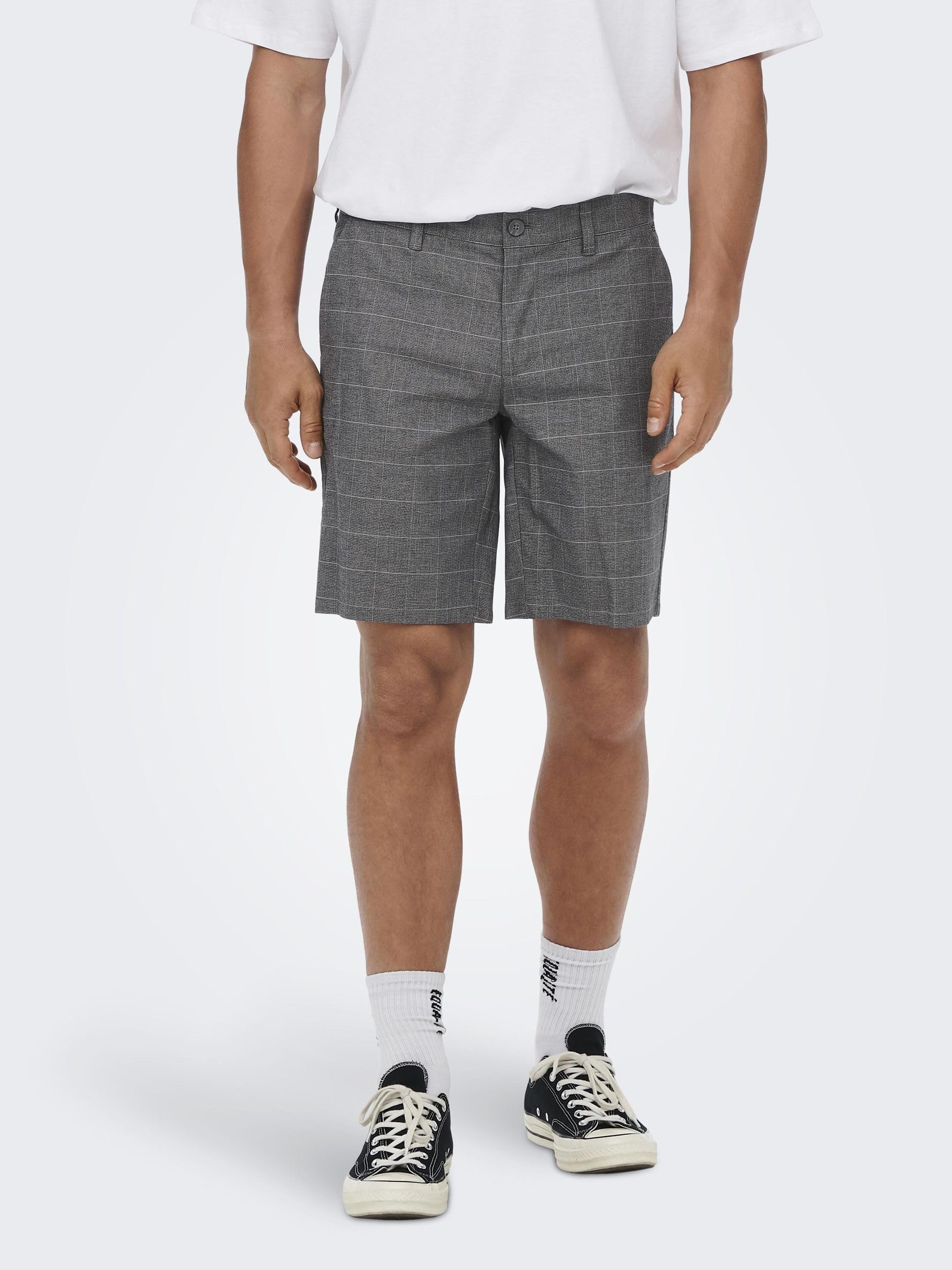 Only & Sons pantaloncini quadri elasticizzati uomo