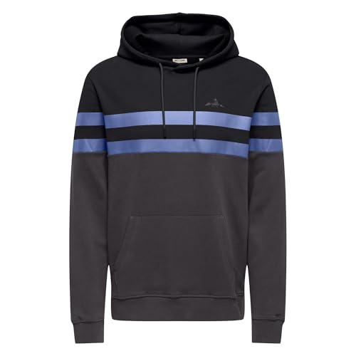 Only & Sons Thor Reg felpa cappuccio uomo nero cotone