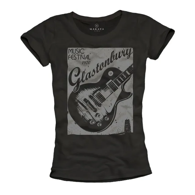 MAKAYA T-Shirt Donna Glastonbury Maglietta L Cotone