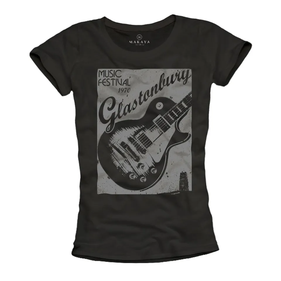 MAKAYA T-Shirt Donna Glastonbury Maglietta L Cotone