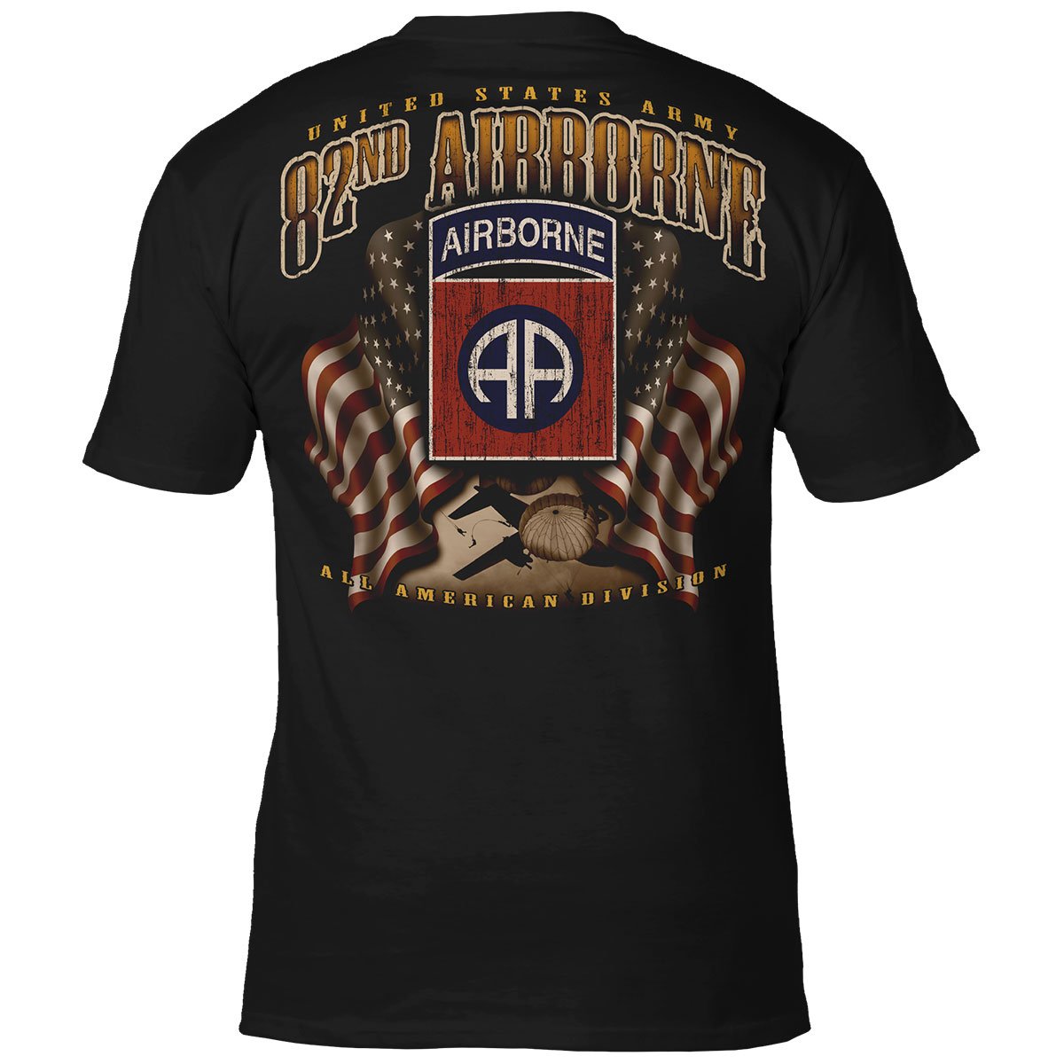 7.62 Design 82nd Airborne All Americans Maglietta Uomo Nera