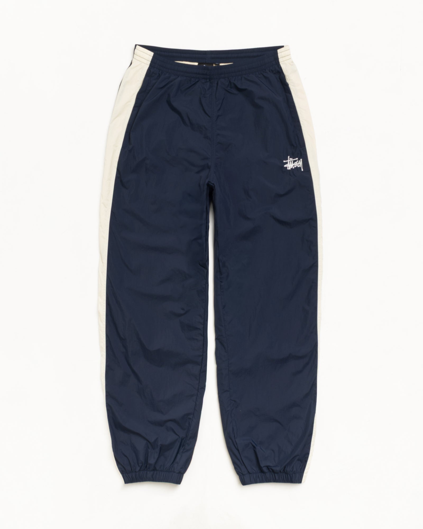 Stussy Side Stripe Track Pant pantaloni blu navy nylon