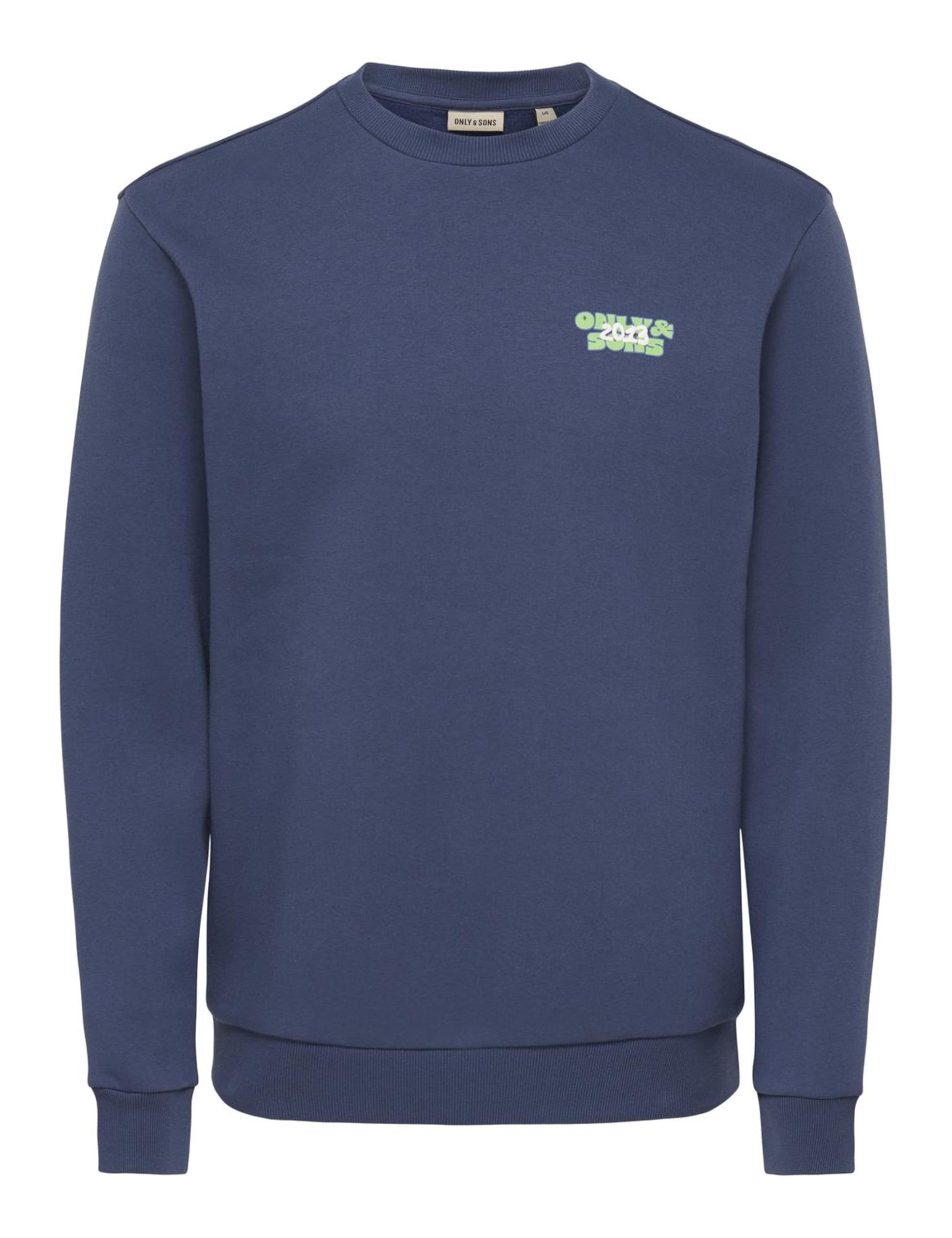 Only & Sons Onsceres Reg LS Crew Neck felpa uomo grigio girocollo