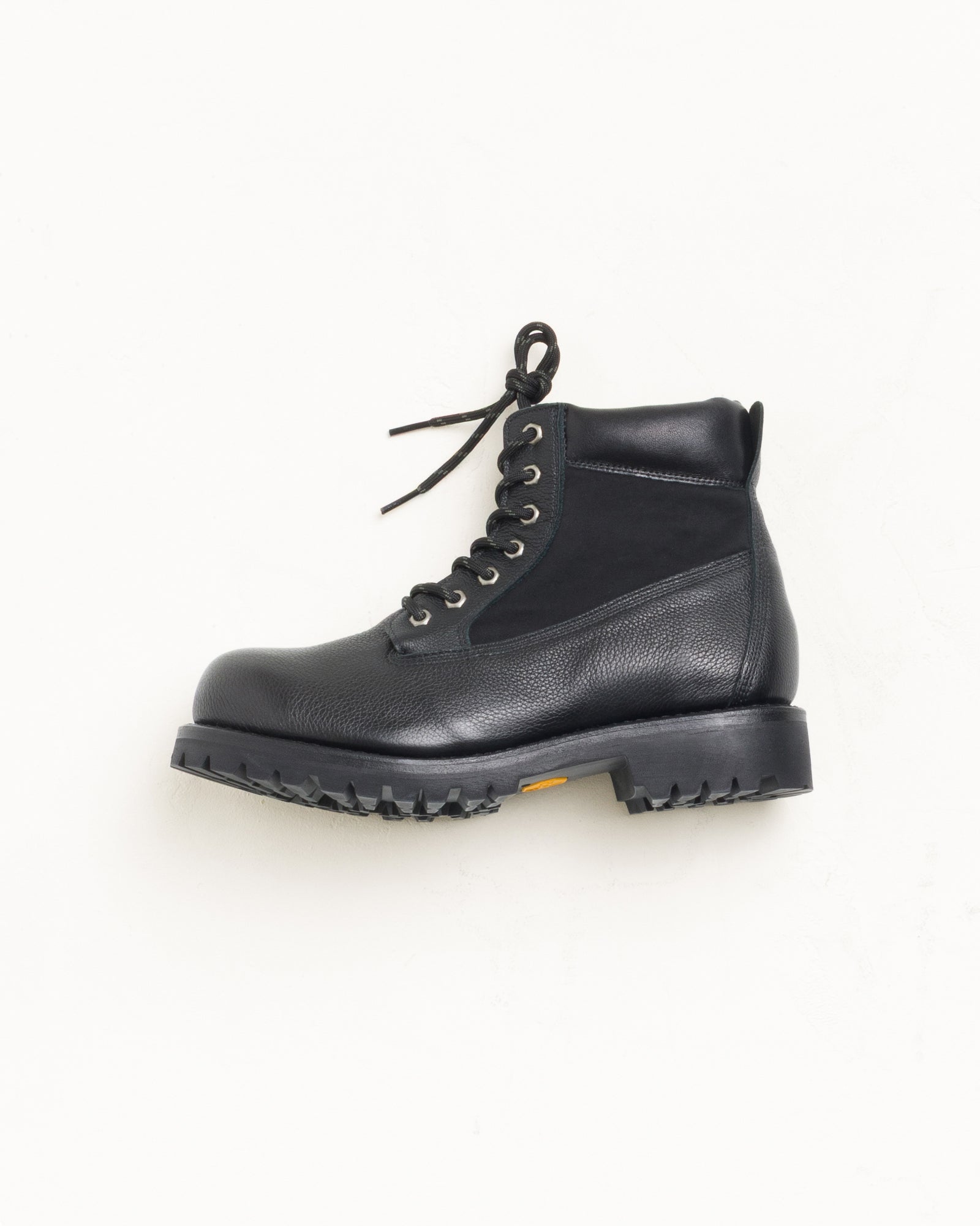 Stussy Our Legacy Lace Up Boot stivale nero pelle Vibram