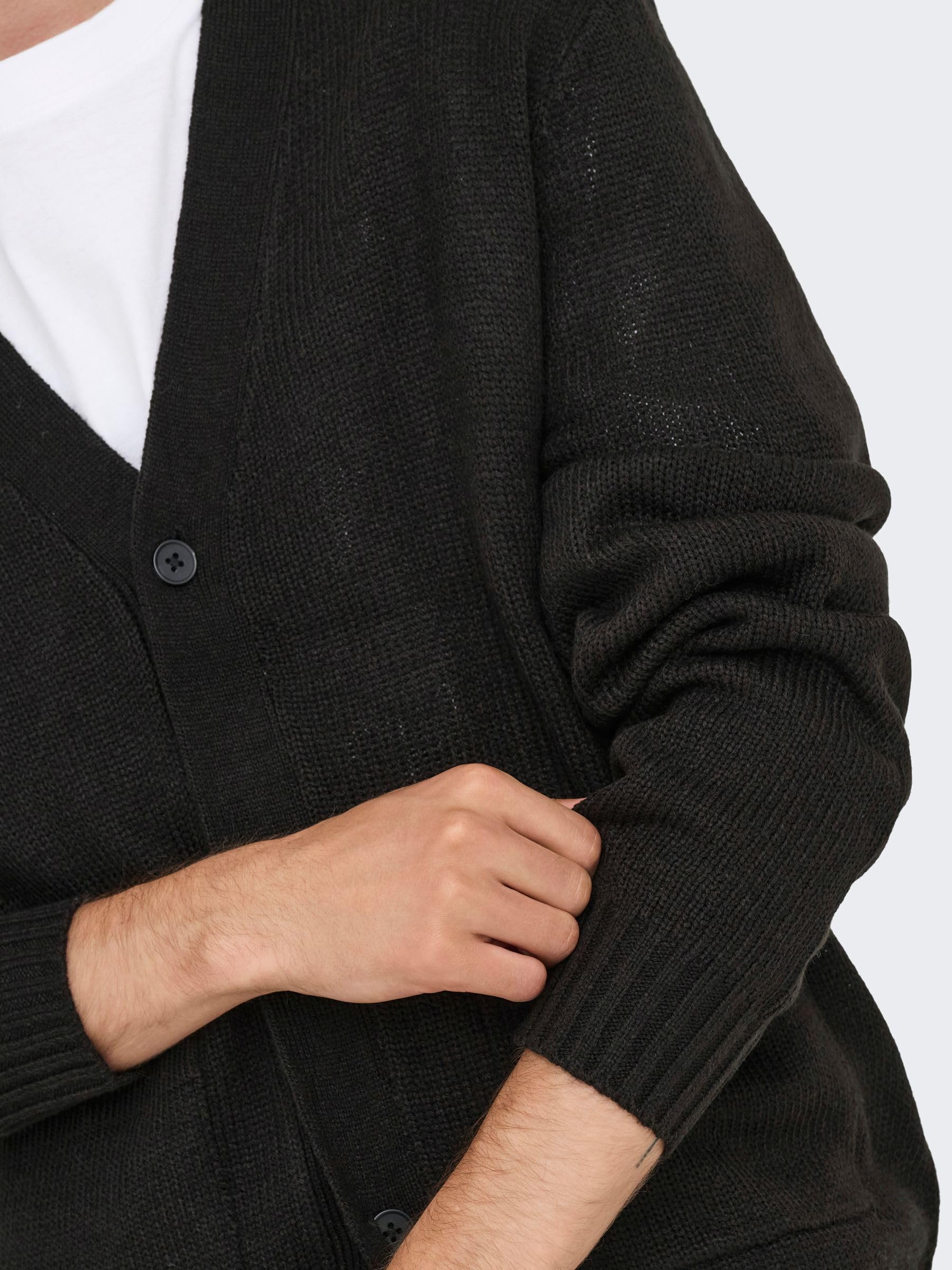 Only & Sons Onsmajor Cardigan Uomo Maglia Nero XL