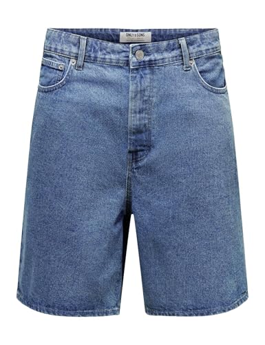 Only & Sons Onsfade Pim Shorts Pantaloncini Denim Blu Medio M