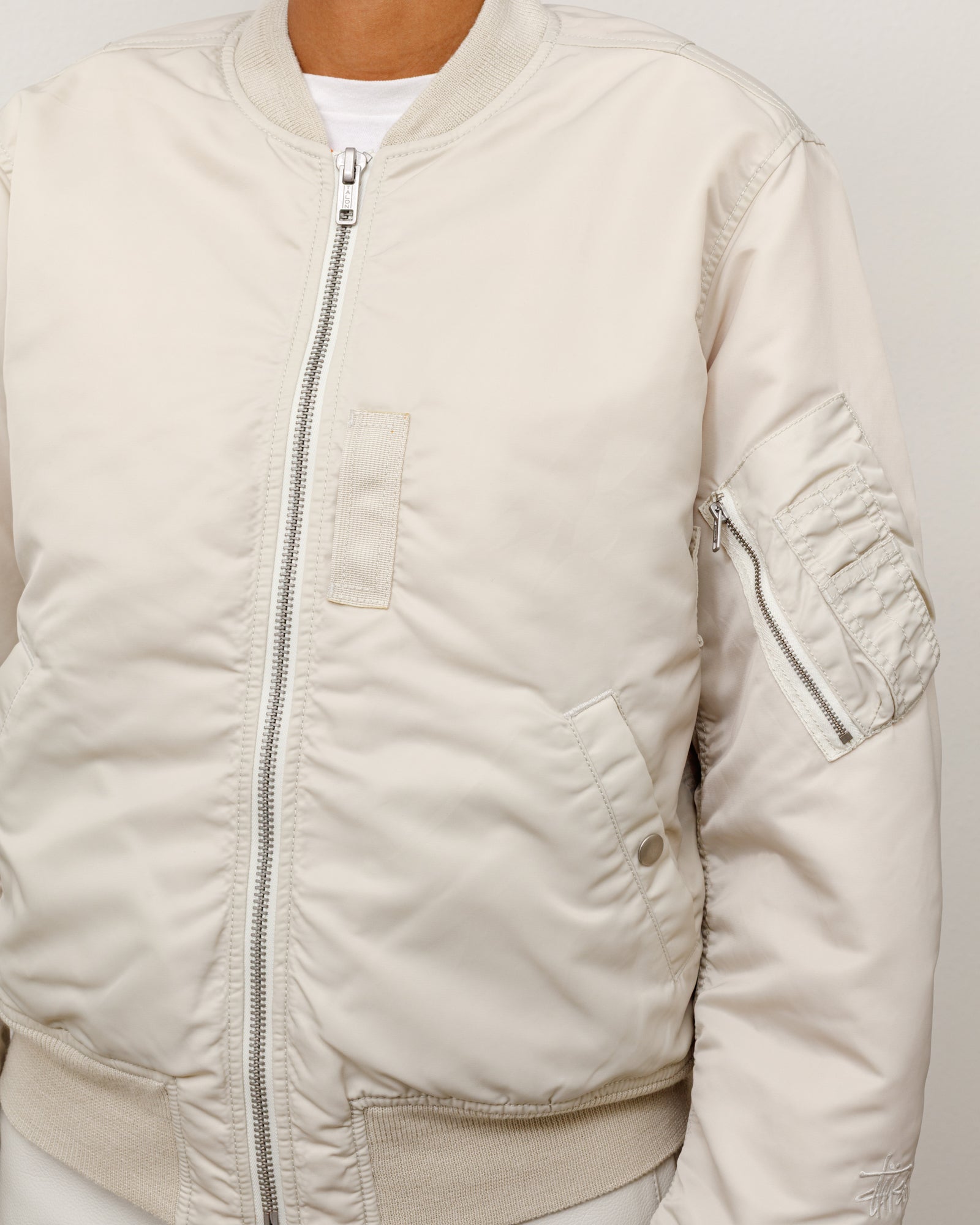 Stussy MA-1 Bomber Jacket giacca bone nylon imbottita