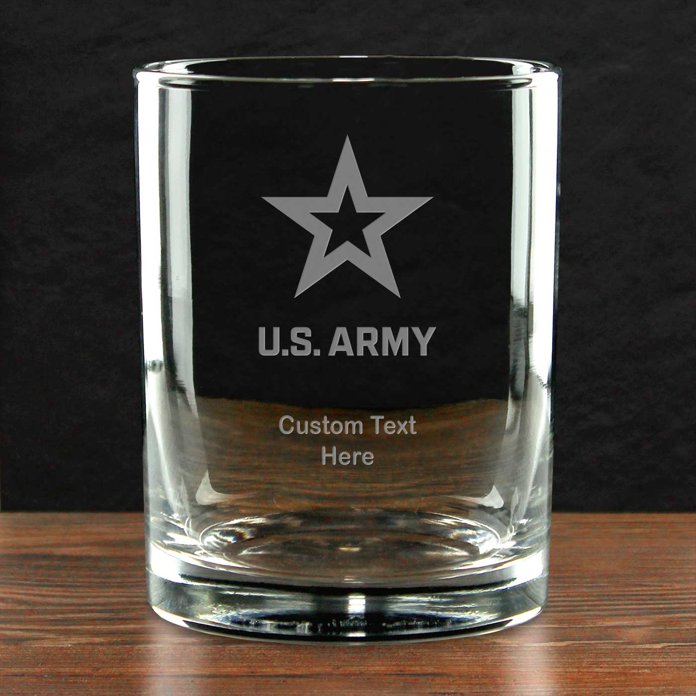 7.62 Design Bicchiere Whisky Army Logo 14oz Vetro Inciso