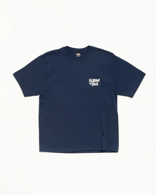 Stussy Peace Increased Tee T-Shirt Navy Cotone 220gsm