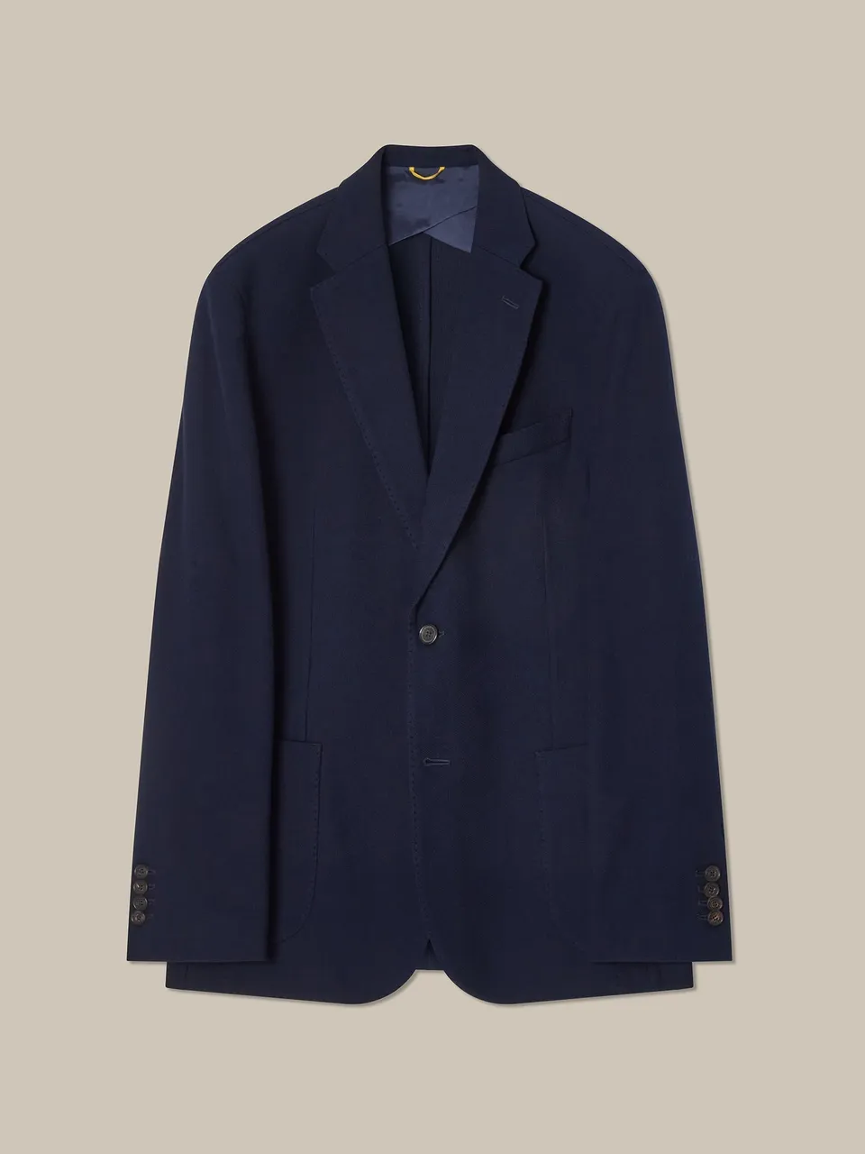Robert Talbott Wright Knit Blazer giacca cotone navy 46