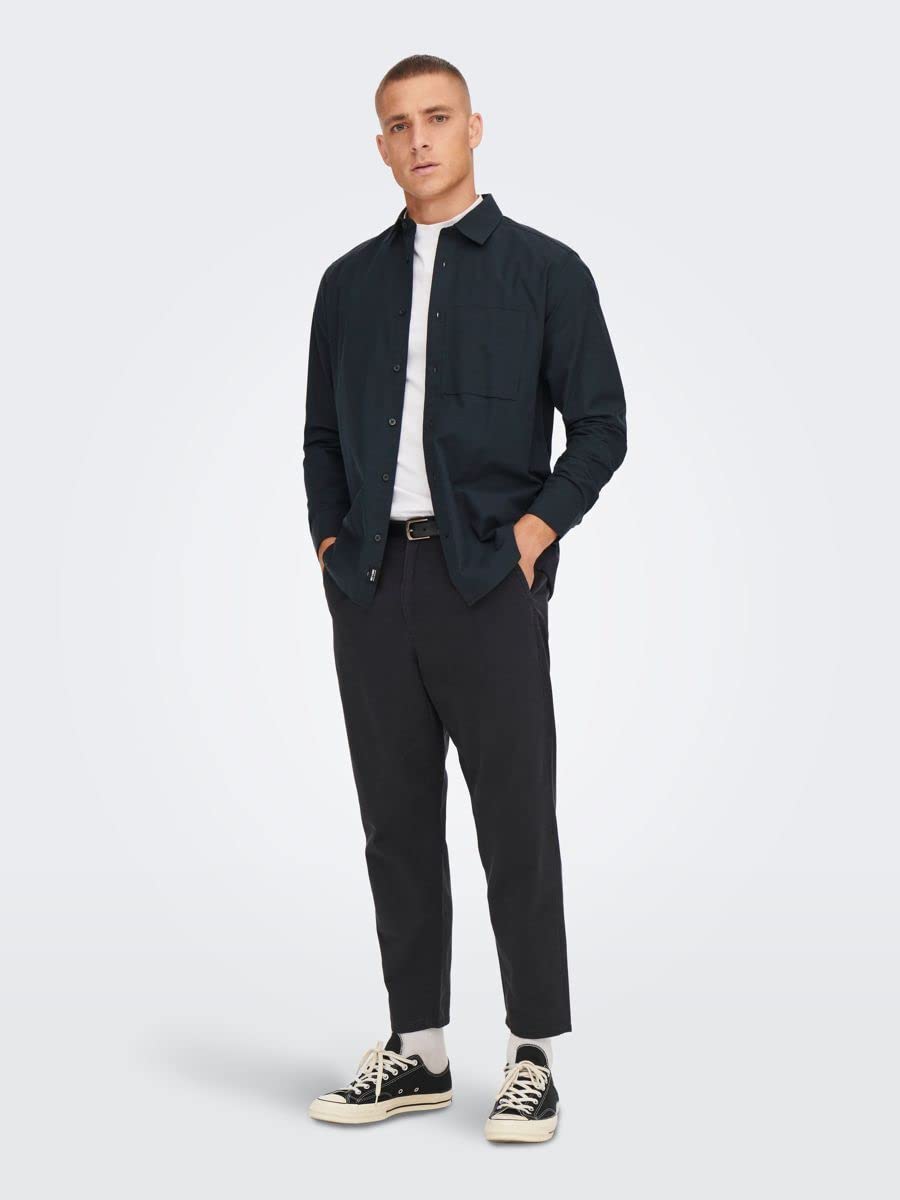 ONLY & SONS Camicia Tinta Unita Uomo Manica Lunga M