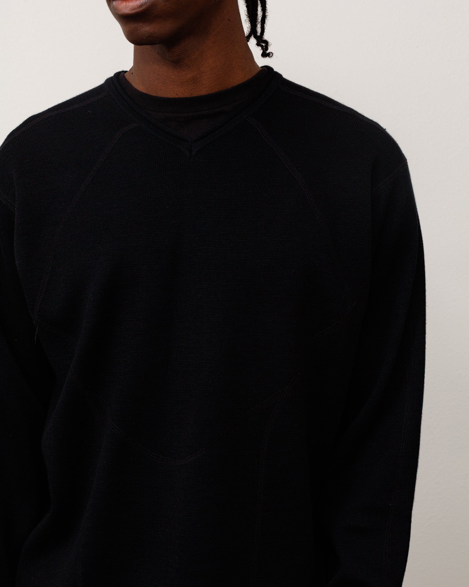 Stussy Wave Knit Sweater maglione nero 50% lana