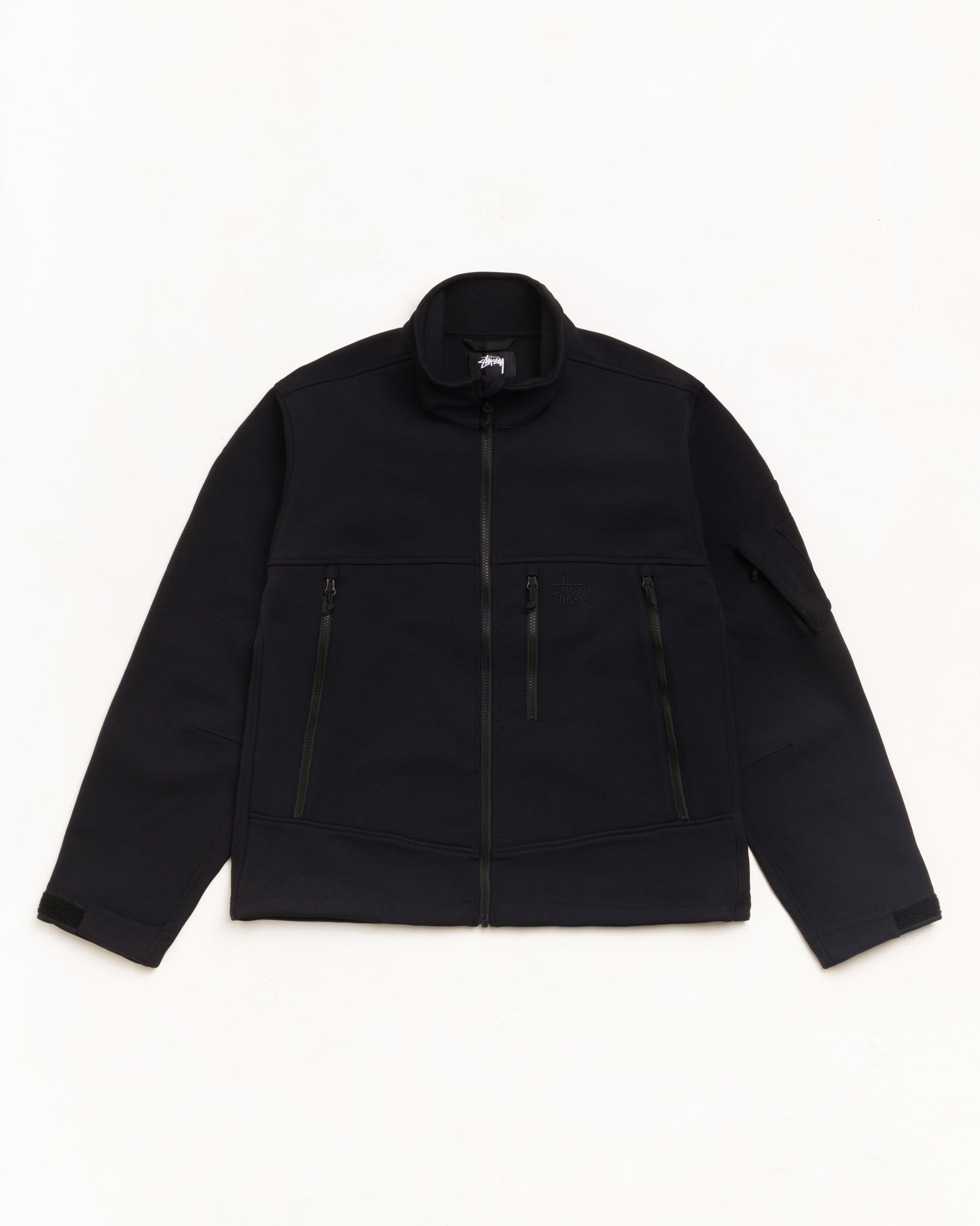 Stussy Outerwear Soft Shell Jacket giacca nera impermeabile