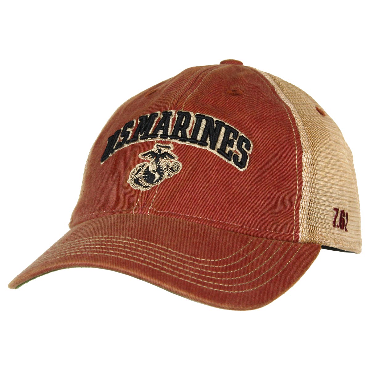7.62 Design USMC Cappello Trucker Vintage Red Elasticizzato