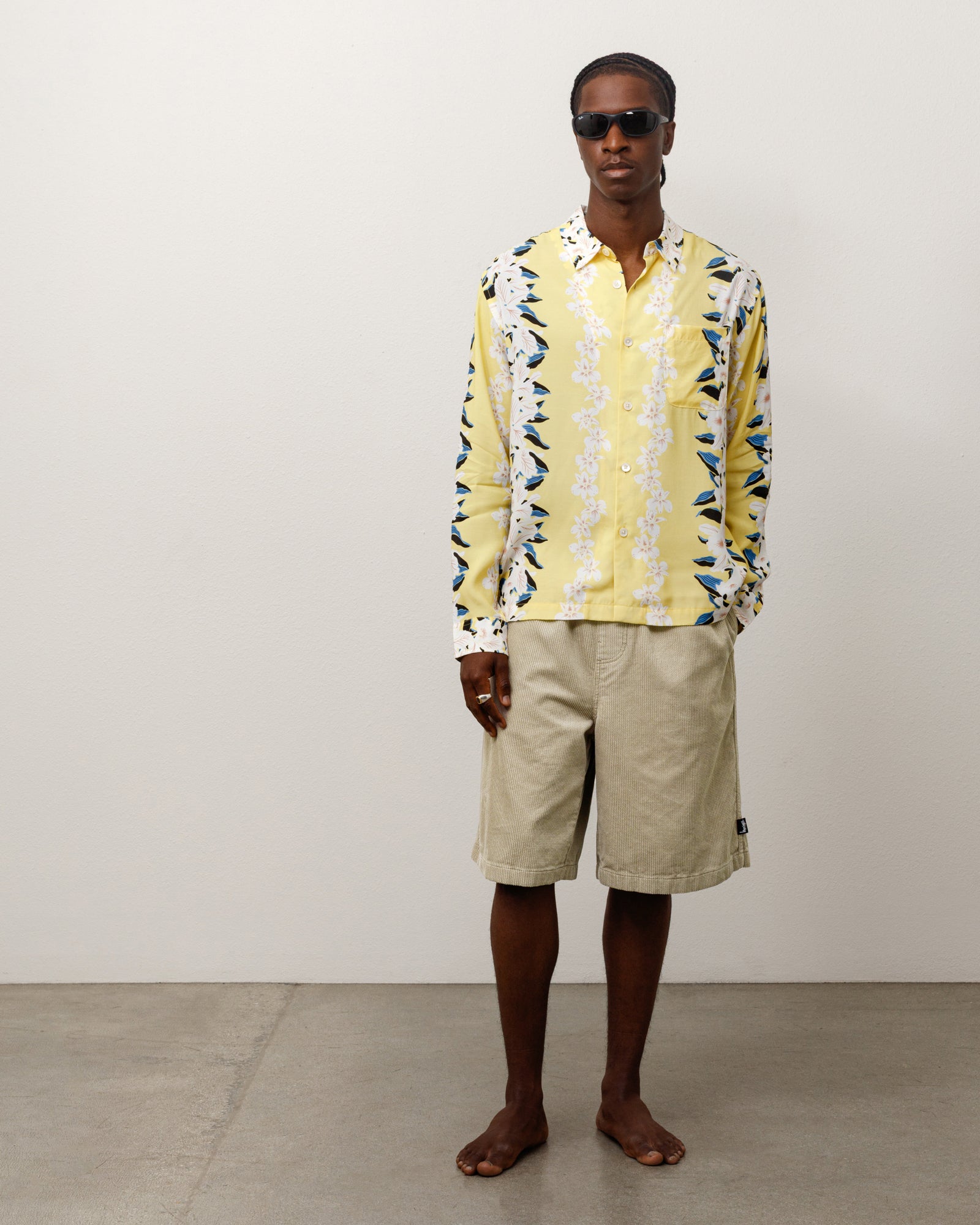 Stussy Baggy Twill Cord shorts cotone khaki