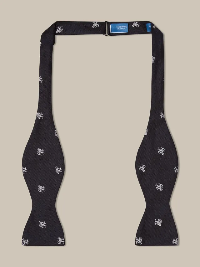 Robert Talbott Bond papillon seta blu navy da annodare