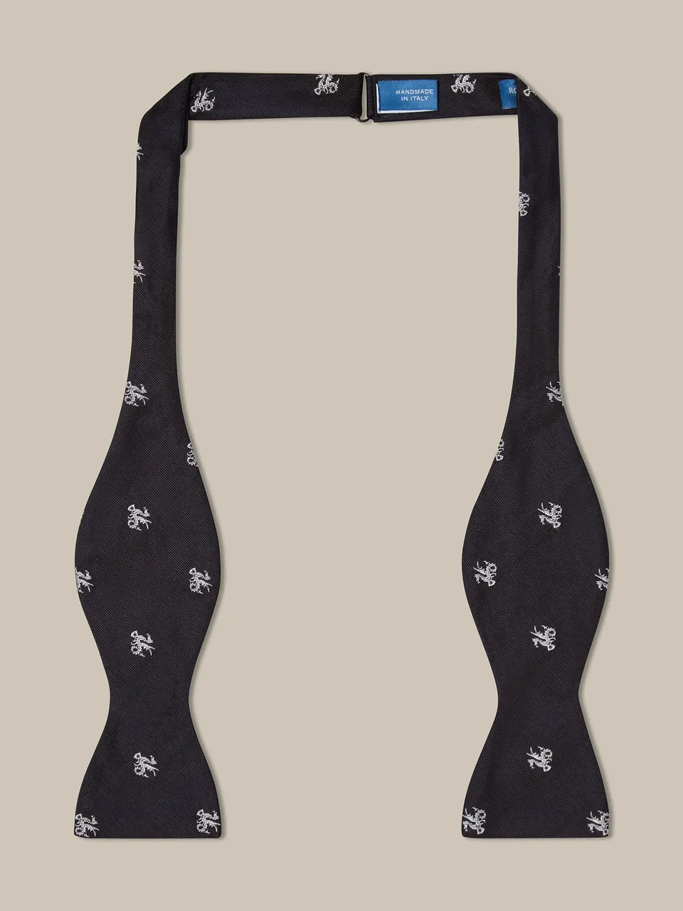 Robert Talbott Bond papillon seta blu navy da annodare