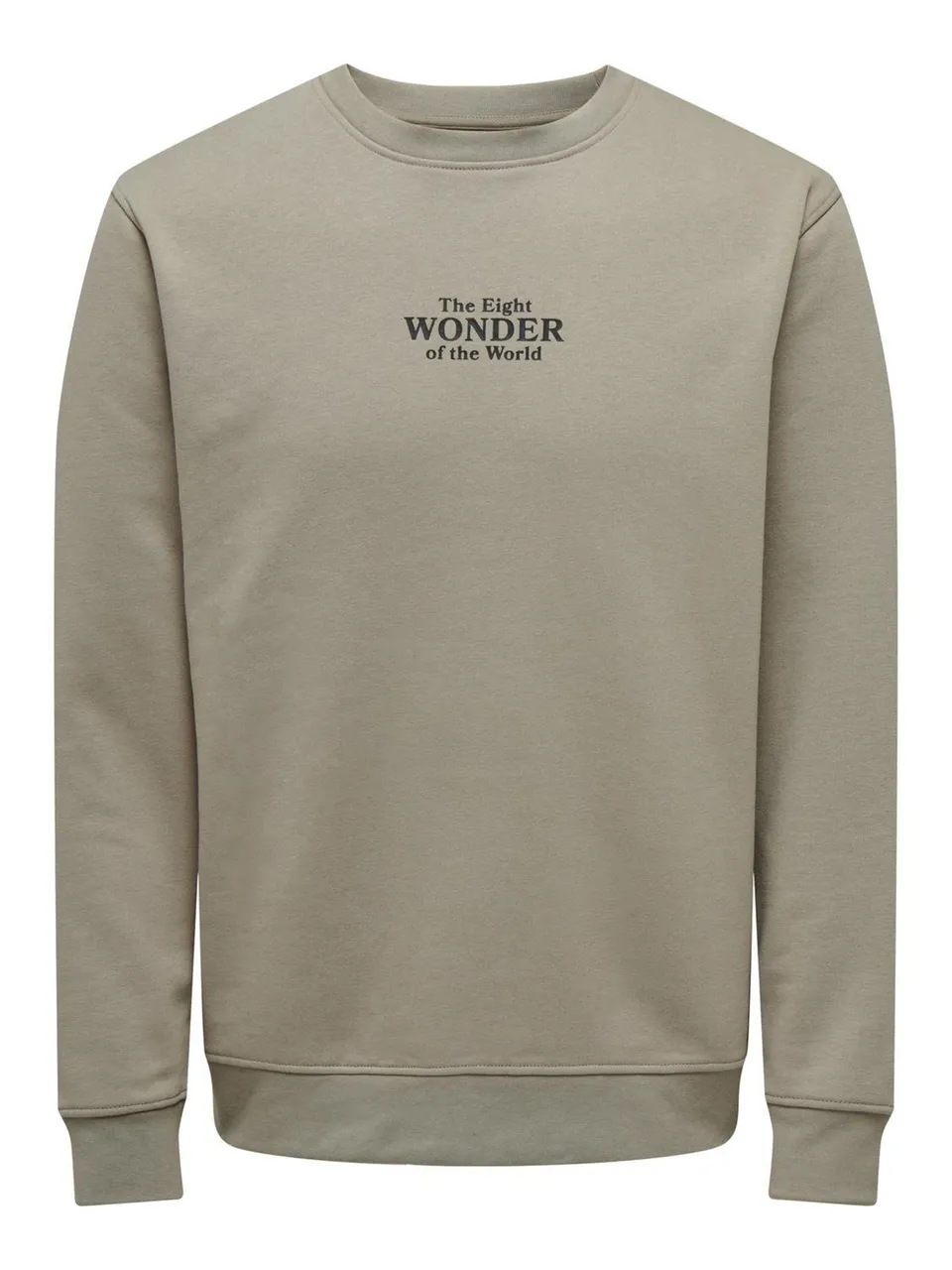 ONLY & SONS Onscelebrity felpa uomo khaki girocollo