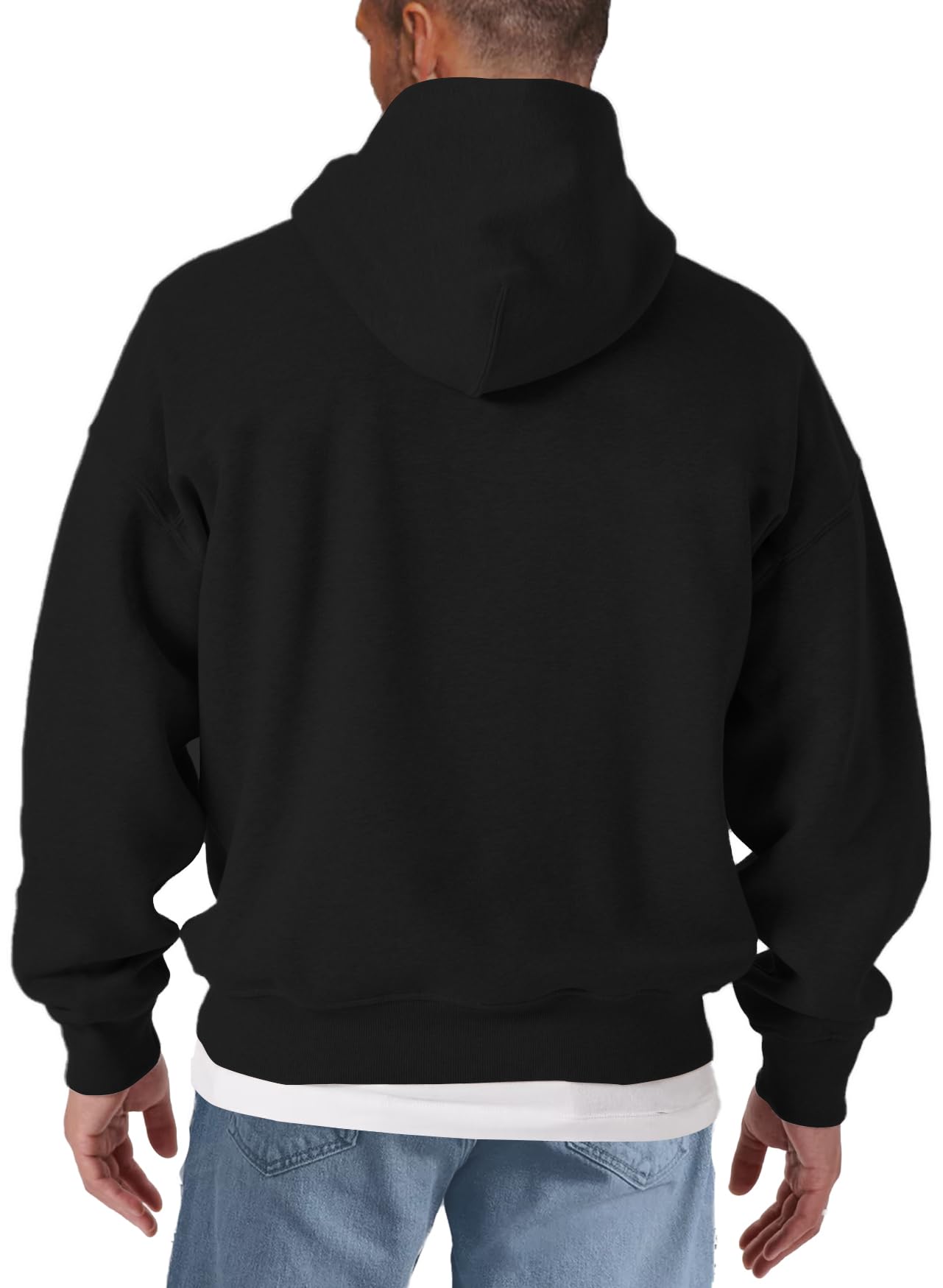 MAKAYA Cuffie Anni 80 90 felpa uomo cappuccio XXL cotone
