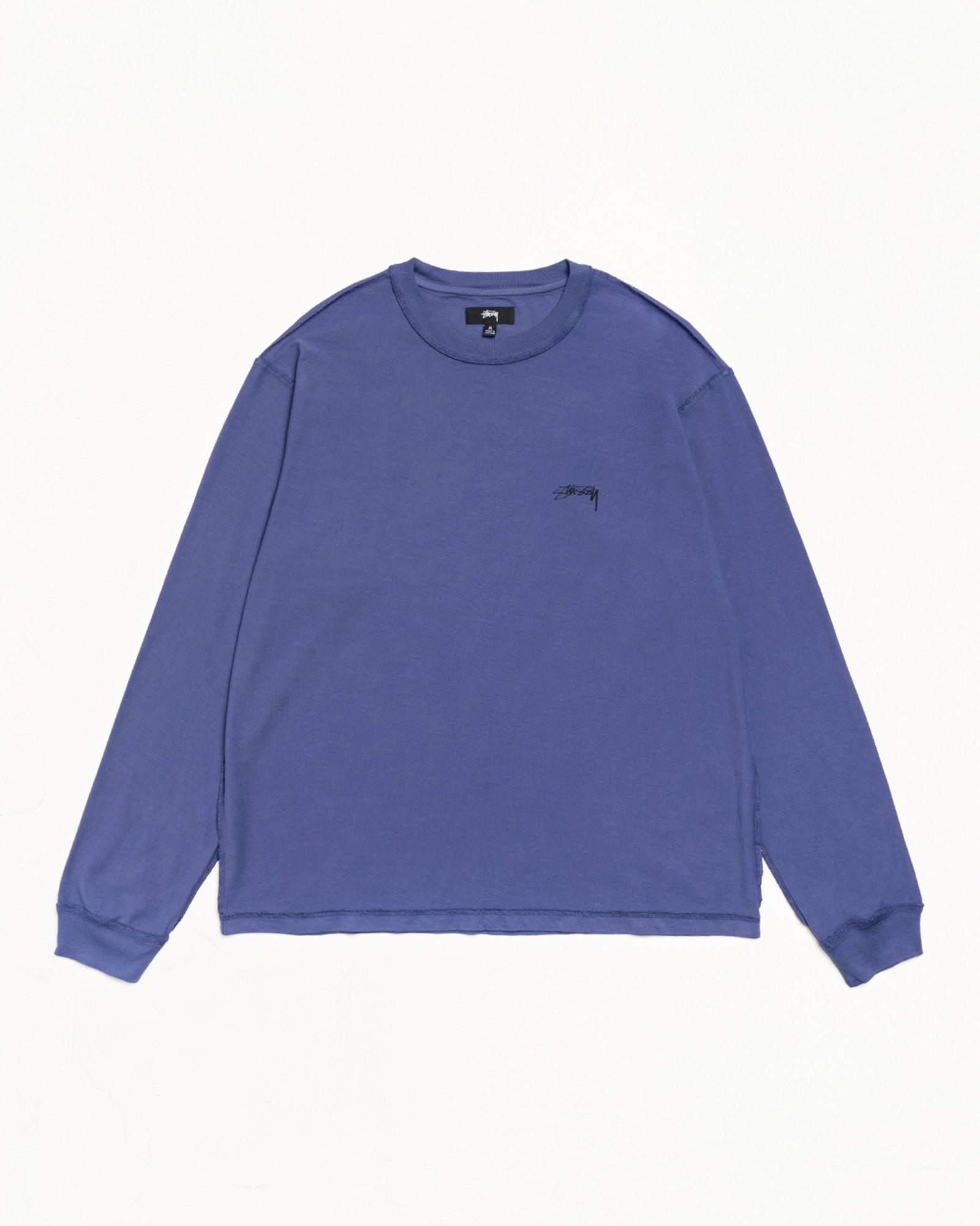 Stussy Lazy LS Tee maglia vintage navy maniche lunghe