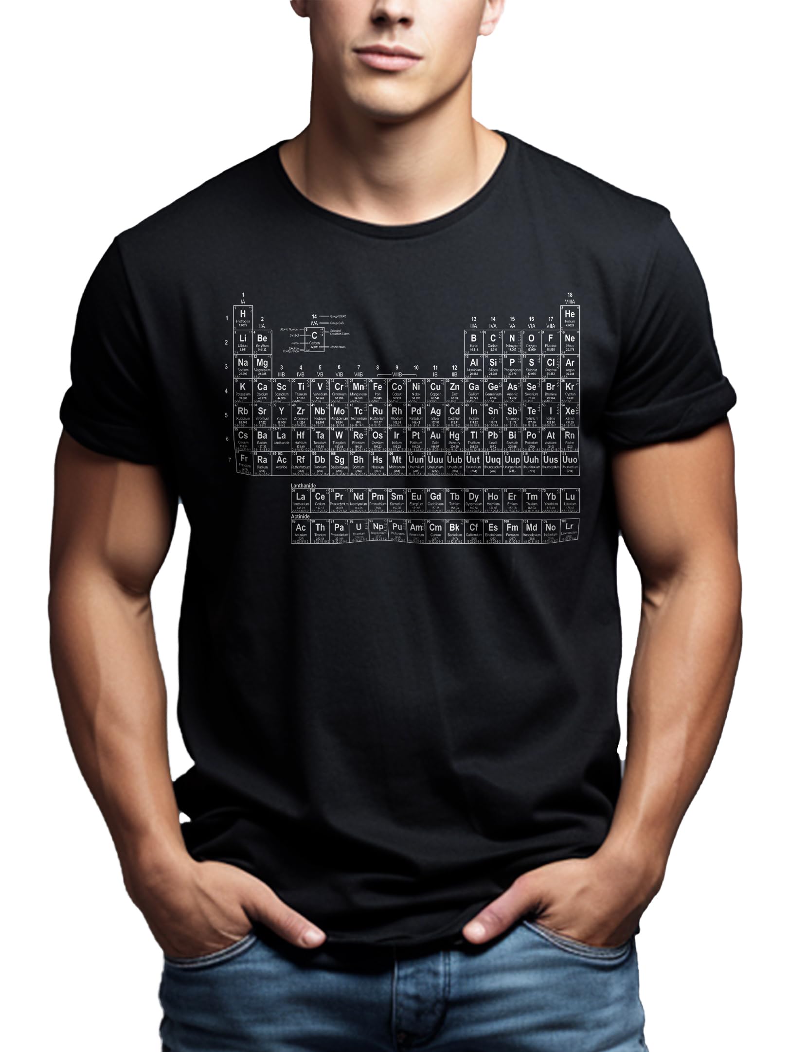 Makaya Tavola Periodica T-Shirt Uomo nera taglia M