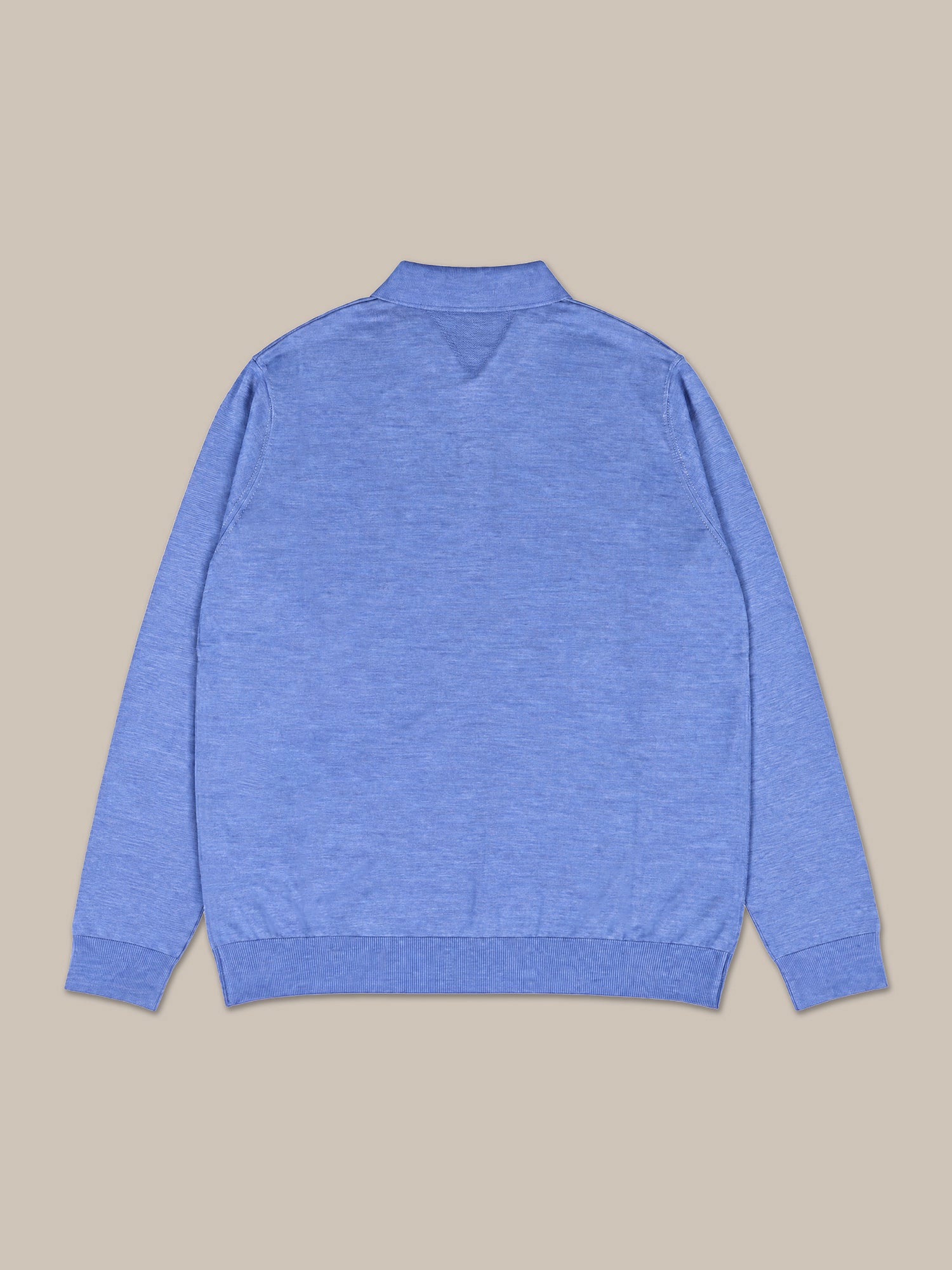 Robert Talbott Henson polo maglia lana seta blu melange