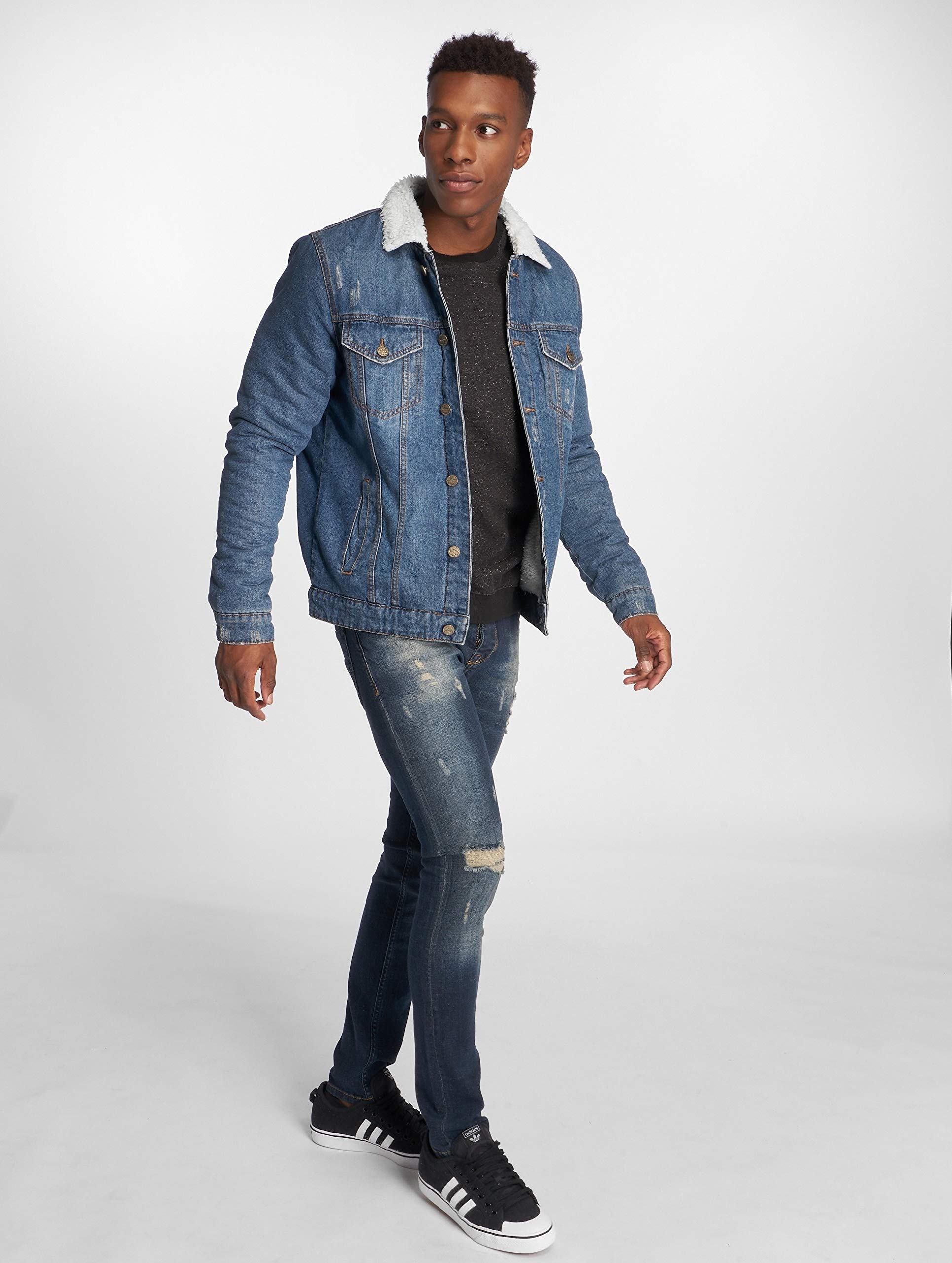 Only & Sons Onslouis 0450 Giacca Denim Uomo Blu Sherpa