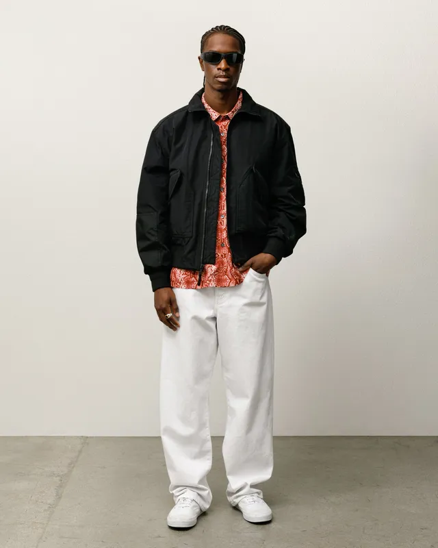 Stussy Outerwear Mock Neck Flight Bomber giacca Black