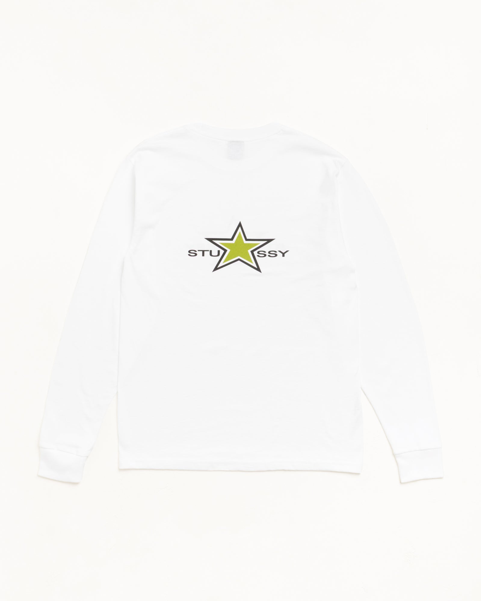 Stussy Tees Star LS Tee maglietta maniche lunghe bianca cotone