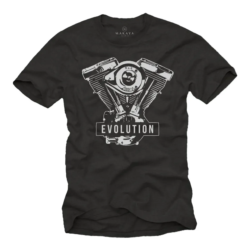 MAKAYA Evolution Moto T-Shirt Uomo XL Manica Corta Cotone