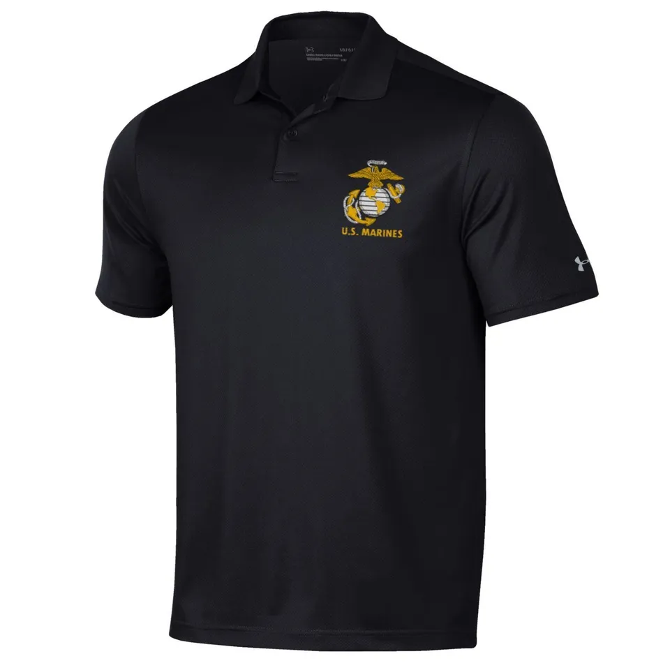 Under Armour USMC polo uomo nero taglia L tecnica stretch