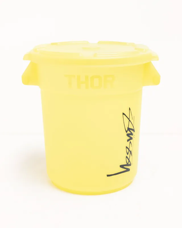 Stussy Thor Storage Round Bin contenitore 23L giallo coperchio