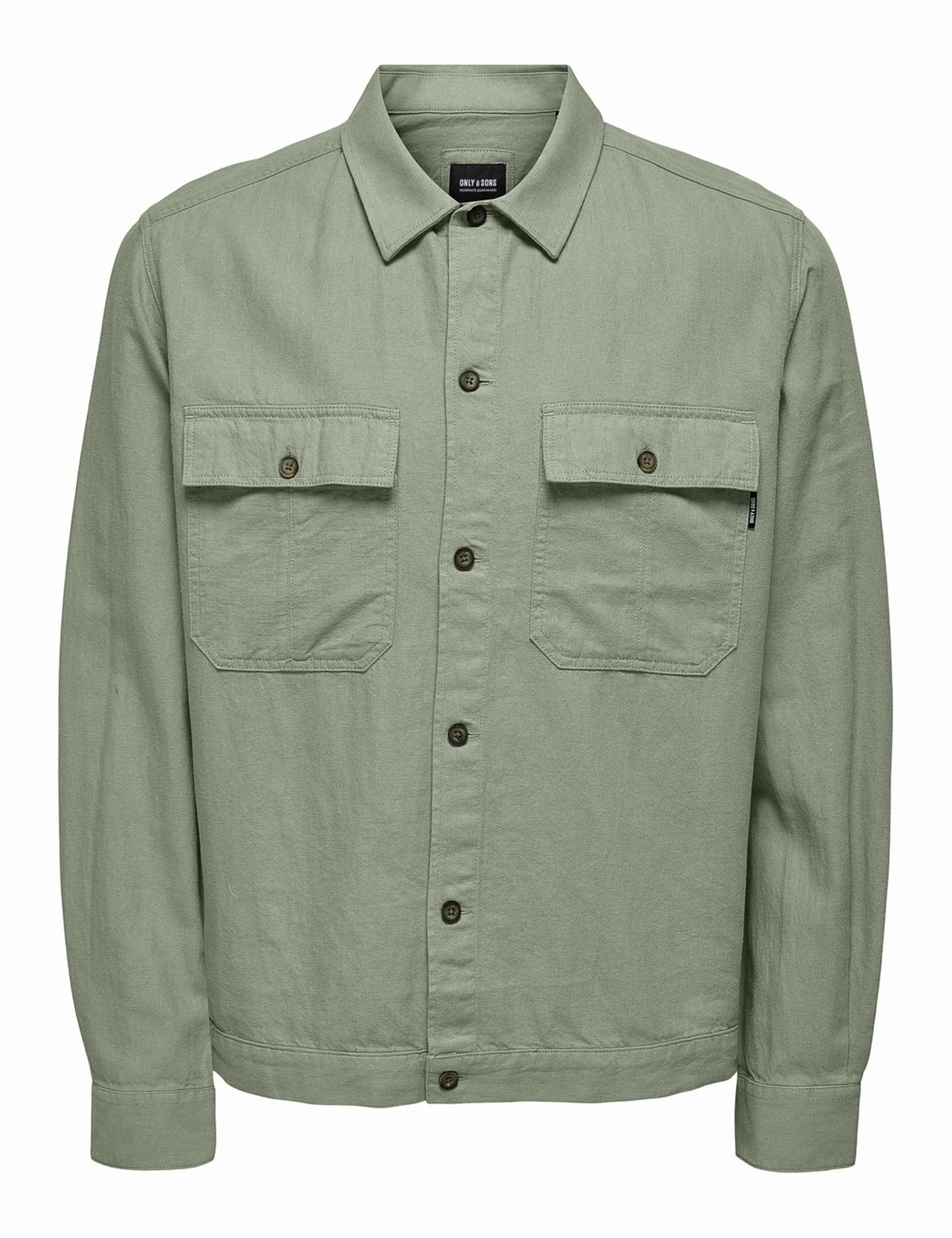 Only & Sons Onskennet LS Camicia Lavoro Uomo Lino